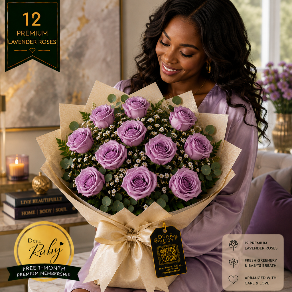 Ruby Heritage 12: Dusk Amethyst Stems | Hand-Arranged