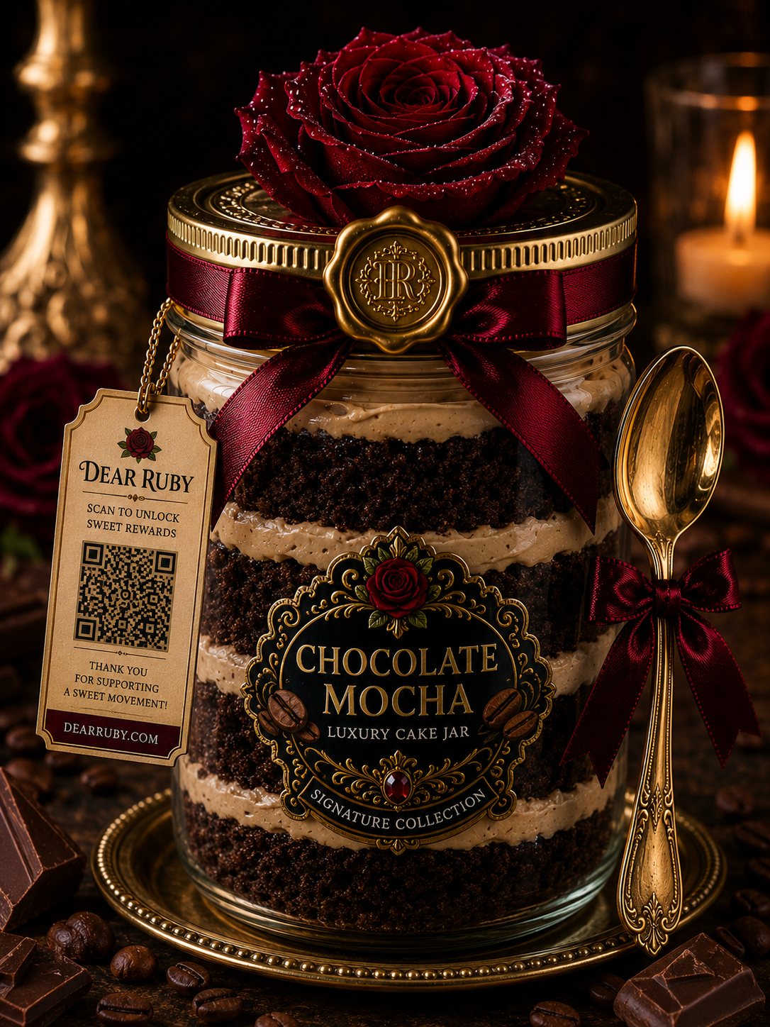 The Ruby Red Oven: Chocolate Mocha Luxe Cake Jar