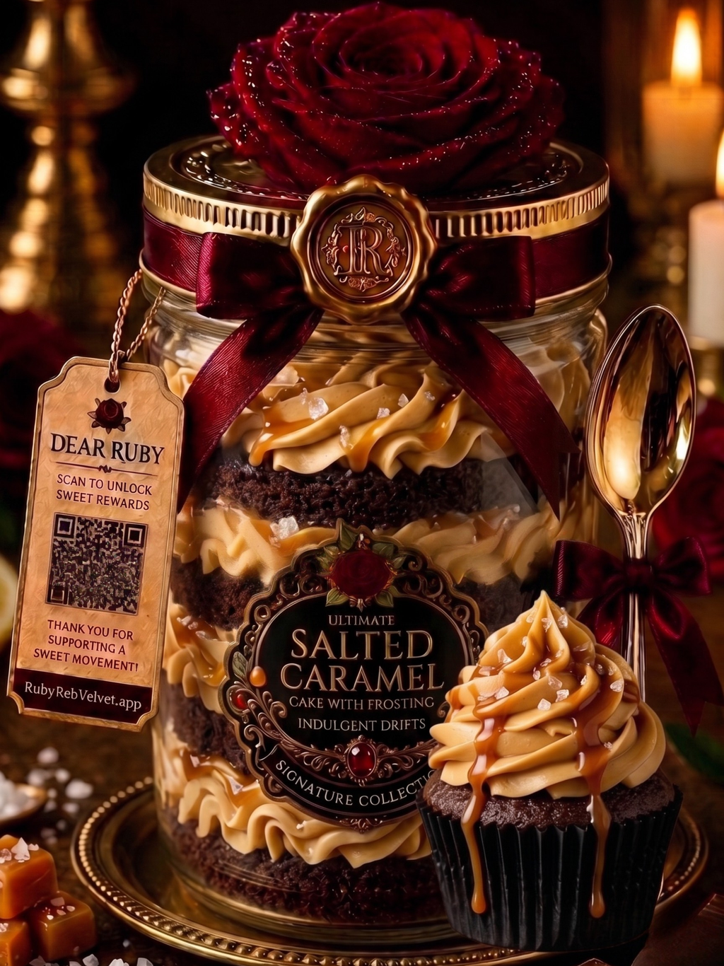 The Ruby Red Oven: Salted Caramel Luxe Cake Jar